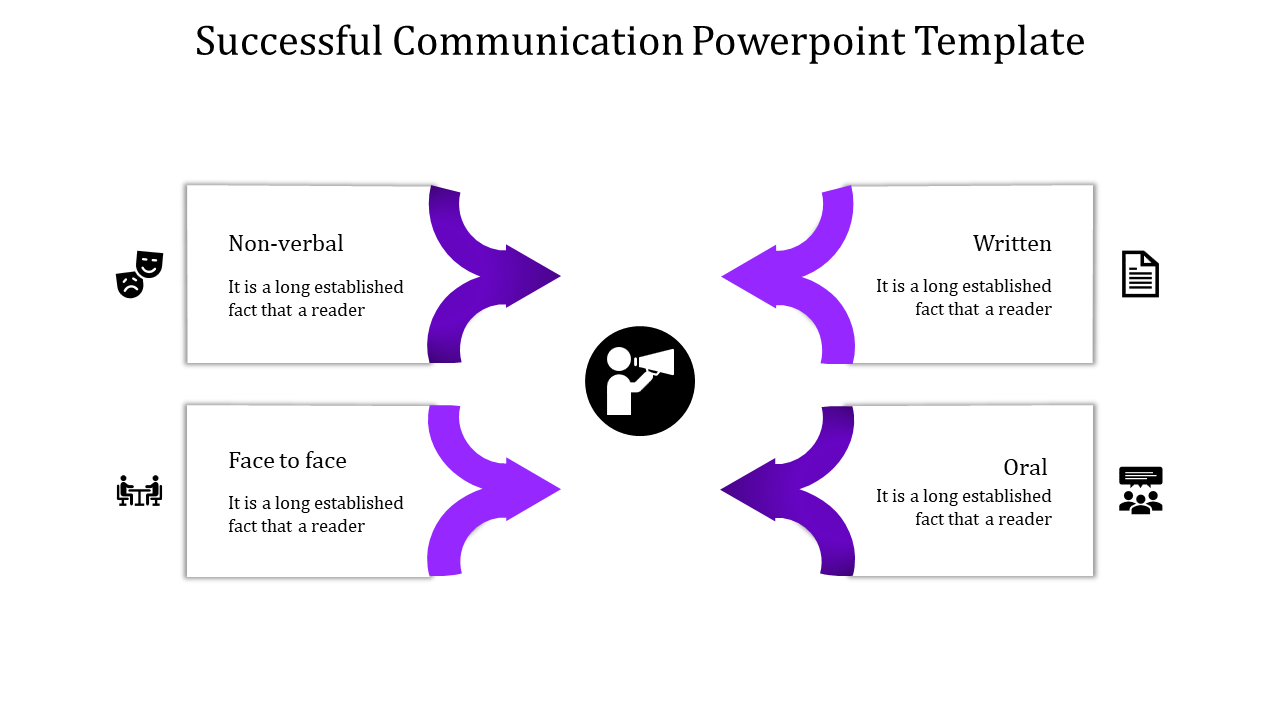 communication powerpoint template-4-purple